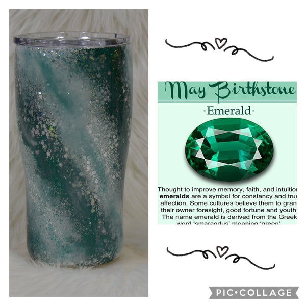 Emerald Tumbler (May Birthstone)