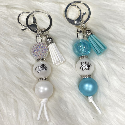 Bride & I Do Crew Wedding Keychains (Custom Colors)