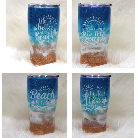 Beach Tumblers (Multiple Phrases)