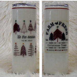 Boho Christmas Trees Tis The Season Tumbler