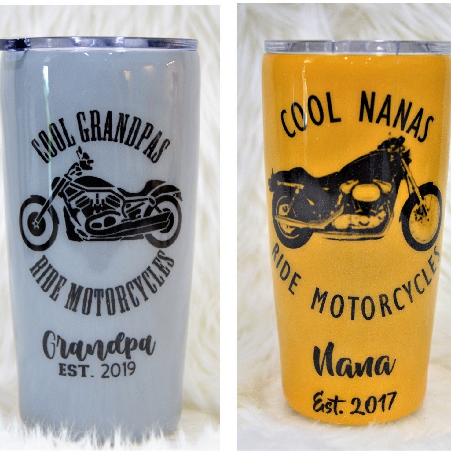 Cool Grandpas & Nanas Ride Motorcycles Tumbler (Multiple Styles)