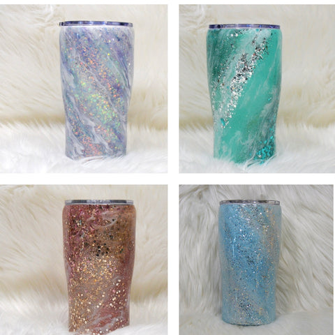 Glitter Swirl Tumbler (Multiple Colors)